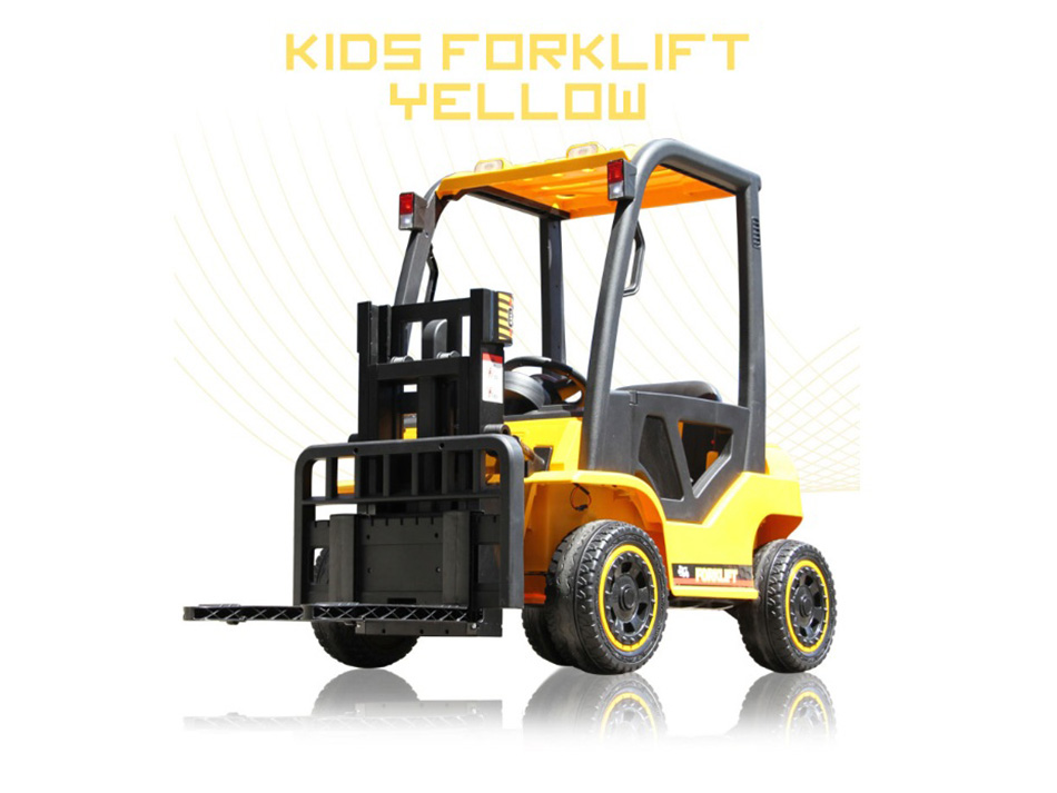 キッズ フォークリフト 電動乗用ラジコンカー トラック （イエロー）