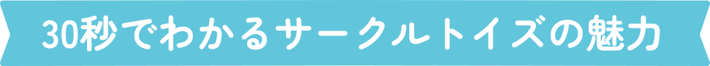 30秒で分かるサークルトイズの魅力